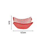 Yeknu  Korean Style Colorful Square Bowl  Retro Checkered Pattern Glass Heat-resistant material Dish Dipping Material Small Dish