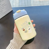 Yeknu  260ml/360ml Cute Stainless Steel 316 Thermal Flask With Straw Leak-Proof Mini Fashion Student Kids Thermal Bottle Travel Tumbler