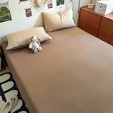 Yeknu  New Duvet Cover Super Soft Pure Color Wash Quilt Cover 4-piece Bedding Set 3-piece Dormitory 180x220 200x230 Skin-friendly