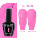 Yeknu  15ml Orange Color Nail Gel Polish Semi Permanent Red Pink Gellack Nail Art Salon Soak Off UV LED Glitter Nail Gel Varnish