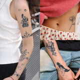 Yeknu  1Set of 20Pcs Waterproof Temporary Tattoo Stickers, Long-lasting Waterproof for One to Two Weeks, Suitable For Arm, Chest, Leg