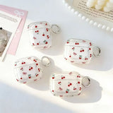 Yeknu  High-Transparency Stereo Concave-Convex Cherry Wireless Earphone Protective Cover