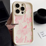 Yeknu  Cute Flower Phone Case For iPhone 11 Case iPhone 15 13 16 17 12 14 Pro Max XR X XS 7 8 Plus SE Anti-drop Shockproof Cover Funda