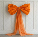 Yeknu  Mehofond Photography Background Elegant Pink Orange Bow Aldult Birthday Wedding Maternity Portrait Decor Backdrop Photo Studio