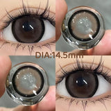 Yeknu  2PCS New Colorcon Contacts Lenses with Myopia Blue Large Diameter Brown Natural Eye Beauty Lens Circular lens Big Eye