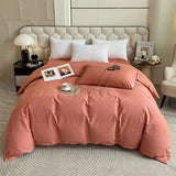 Yeknu  Japanese 100% Cotton Brushed Single Duvet Cover Striped Plaid Quilt Cover for Dorm Home Skin-Friendly Bedding for All Seasons