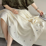 Yeknu  Solid color double-layer gauze blanket summer office nap casual blanket single-layer embroidered thin blanket