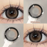 Yeknu  1 PAIR Big Brown Contact Lenses for Makeup Eyes Big Black Lenses Myopia Color Contact Lenses Belleza Pupils Grey Lenses