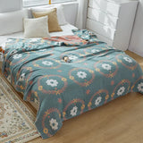 Yeknu  100% Cotton Muslin Bed Cover Breathable Muslin Bedspread Home Textile Adult Kids Jaccquard Sofa Bed Throw Blankets Bedsheet