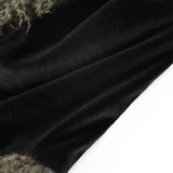 Yeknu  Vintage Patchwork Women's Faux Fur Coat Urban Full Sleeve Elegant Thicken Female Jacket Autumn Winter Lady Streetwear