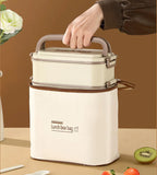 Yeknu  1500ml Portable Stainless Steel 316 Thermal Lunch Box With Insulation Bag Leak-Proof Bento Box Adult Student Food Container