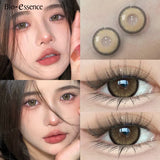 Yeknu  1 pair Natural Lenses Korean Lenses Colored Contact Lenses with Prescription Blue Lenses Big Eye Lenses Wholesales