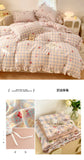 Yeknu 2025 Princess Style Bedding Sets Ruffle Lace Bow Quilt Cover Romantic Bedclothes Decor Woman Girls Bedroom Duvet Cover 4pcs