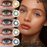 Yeknu  Love Story series Multiple colors Natural soft Contact lenses Blue Lenses Green Pupils Lens Yearly Cosmetic