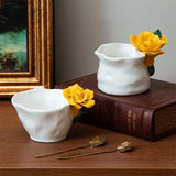 Yeknu  1PC Handmade Flower Cup Rose Ceramic Coffee Cup Mug Mug Souvenir Tea Cup Afternoon Tea Party Home Tableware Decoration