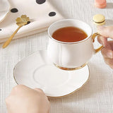 Yeknu  1pc Creative European Light Luxury Phnom Penh Ceramic Mugs Household Afternoon Tea Table Supplies Coffee Cup And Dish Set