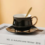 Yeknu  1pc Creative European Light Luxury Phnom Penh Ceramic Mugs Household Afternoon Tea Table Supplies Coffee Cup And Dish Set