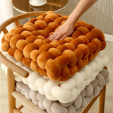 Yeknu  Knotted Square Cushion Nordic Aesthetic Stuffed Pillow Office Chair Decorative Plush Pillow Sleeping Back Knot Hand-made Cushion