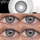 Yeknu  NEW Contact Lens Beauty Blue Lens 14.5mm Big Eyes Color Contact Lenses For Eyes Natual Pupils Cosmetic Lens Makeup Gray