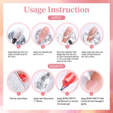 Yeknu  10ml Pink Garden Cat Magnetic Gel Nail Polish Glass Bead Soak Off Semi Permanent UV Gel Varnish Nail Art Supplies