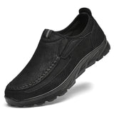 Yeknu  Men Casual Shoes Breathable Loafers Sneakers Fashion Comfortable Flat Handmade Retro Leisure Loafers Shoes Men Shoes