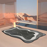 Yeknu  1PC Abnormal-Shaped Irregular Living Room Carpet Household Cashmere Light Luxury High-End Sofa Coffee Table Cushion