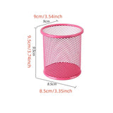 Yeknu  1Pcs New Pencil Holder Office Desk Metal Mesh Square Pen Pot Cup Case Container Organiser Durable Pencil Case