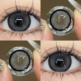 Yeknu  Contact Lenses Myopia Black Eye Color Lens Dioptric Degree Beauty Pupil Cosmetic for Eyes Natural Prescription Annual