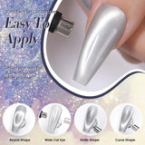 Yeknu  Gold Reflective Moonlight Gel Nail Polish Cat Magnetic Aurora Spar Glitter Semi-Permanant Varnish Nail Art Magnetic
