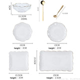 Yeknu  Ice powder bowl creative Japanese bird's nest dessert sugar water white fungus soup tray Phnom Penh cherry blossom glass bowl1Pc