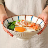 Yeknu  Nordic Ceramic Fruit Salad Dinner Plate, Dessert Soup Noodle Rice Bowl, Creative Home Restaurant Kitchen Supplies Tableware, 1Pc