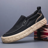 Yeknu  New Men's Canvas Casual Shoes Man Flats Loafers Leisure Breathable Slip On Fashion Breathable Sneakers