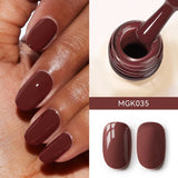 Yeknu  Cherry Red Gel Nail Polish 12ml Glossy Semi Permanent Soak Off UV LED Frosted Gel Nails Painting Varnish