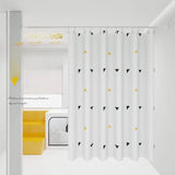 Yeknu  Transparent Waterproof Shower Curtain Bathroom Translucent Partition Curtain Easy Clean Wipe Mildew Proof Curtains with Hooks