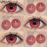 Yeknu  Cosmetics Color Contact Lenses Cosplay Red Color Lens Anime Black Lenses Korean Lenses Grow Eye Big Eye lens Blue Lenses