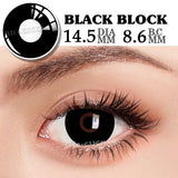 Yeknu  1 Pair Halloween Lenses Cosplay Contact Lenses Popular Colored Contact Lenses Anime Lenses Pink Lenses Black Lenses