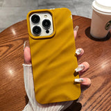 Yeknu  Wave Phone Case For iPhone 17 Air 16 15 14 13 12 Pro Max 11 XS XR X 6 7 8 Plus Soft Bumper Shockproof Cover Solid Color Coque
