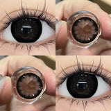 Yeknu  1 Pair/2pcs Black Contact Lenses for Eyes with diopters Big Eyes Lenses Super Natural Beautiful Pupils Fast Shipping