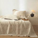 Yeknu  Luxury Cotton and Linen Bed Sheet Sets High Quality Skin Friendly Flat Sheet 2 Pillowcases for All Seasons Queen King Bedclothes