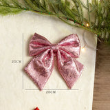 Yeknu  Cisas Decorative Gold Sequin Large  Knot Hanging Ornament Winter Inclination High End Festive Supplies Gifts