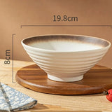 Yeknu  Japanese Lamian Noodles Bowl, Creative Household Kitchen Restaurant Supplies, Advanced Tableware Salad Fruit Soup Hat Bowls, 1Pc