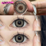 Yeknu  Optical Lenses for Woman 1 Pair High Quality Colored Eye Contacts with Degree Myopia Blue Pupils Natural Lenses Brown Len