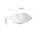 Yeknu  1pc Japanese style Creative White Heteromorphic Shell Dining Plate Home Kitchen Restaurant Supplies Steak Salad Fruit Bowl