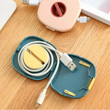 Yeknu  Cable Organizer Rotating Cable Winder Box Plastic Portable Wire Storage Case Phone Holder Mouse Wire Earphone Cord Storage