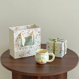Yeknu Cute Cherry Ceramic Mug, Small Niche Design, Water Cup with Gift Box, Household Drinking Set, Kitchen,Dining and Bar