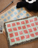 Yeknu  Cute Plaid Soft Tufted Carpet Ant-slip Rug Floor Mats Bathroom Absorbent Bathroom floor mat plush carpet toilet non-slip