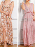 Yeknu  Jastie Women Summer Dress Floral Print Maxi Dresses Bohemian Hippie Beach Long Dress Women's Clothing vestidos de verano