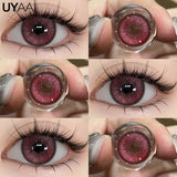 Yeknu  Cosplay Contact Lens Makeup Colored Pupils Cosmetics Beauty Red  Lenses Woman Cosplay Pink Pupils Halloween Color Contacts