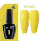Yeknu  15ml Orange Color Nail Gel Polish Semi Permanent Red Pink Gellack Nail Art Salon Soak Off UV LED Glitter Nail Gel Varnish