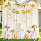 Yeknu  Wrinkle Free Backdrop Curtains for Parties, 1 Panel Polyester Backdrop Drapes for Wedding Birthday Party Photography Background